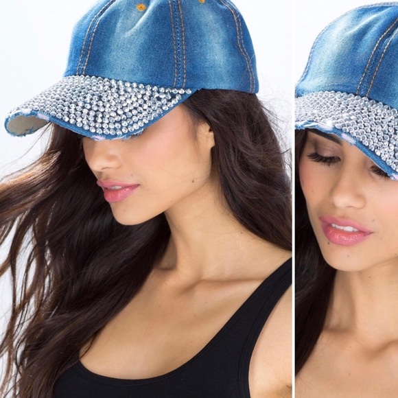 Accessories - LAST 1! PRICE IS FIRM!Denim Bling hat baseball cap